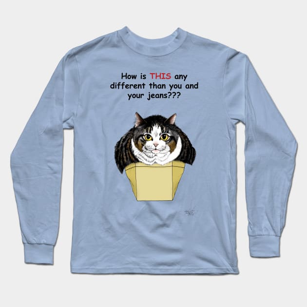 Muffin Top Cat Long Sleeve T-Shirt by tigressdragon